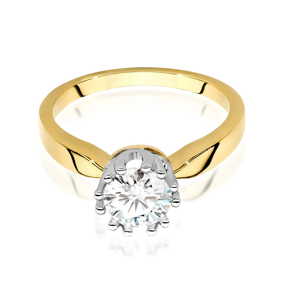 Ring aus Gelbgold mit Labordiamant Round/Brilliant, 0,70 ct