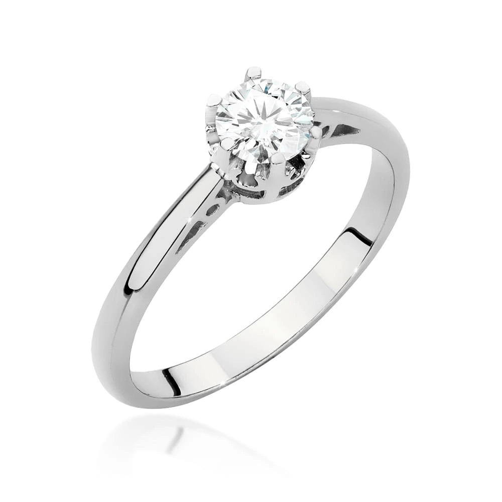 Ring aus Weißgold – Labordiamant 0,40 ct, Round/Brilliant