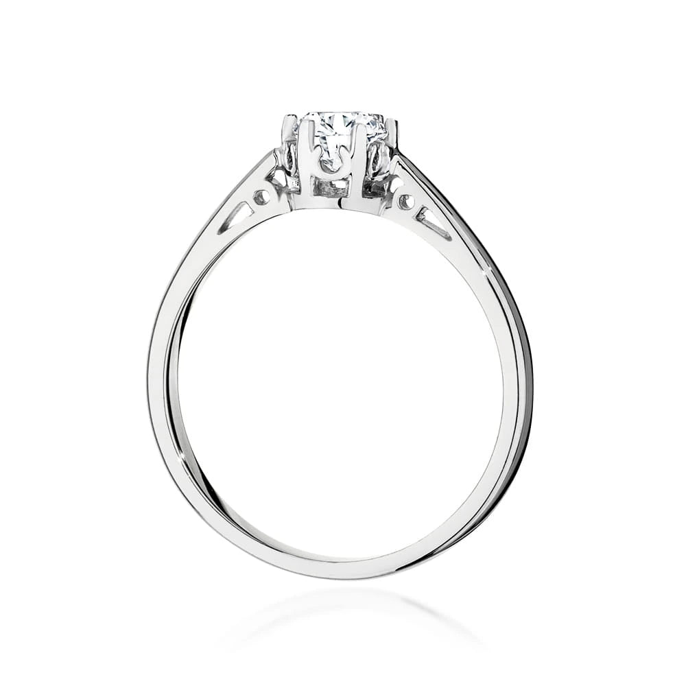 Ring aus Weißgold – Labordiamant 0,40 ct, Round/Brilliant