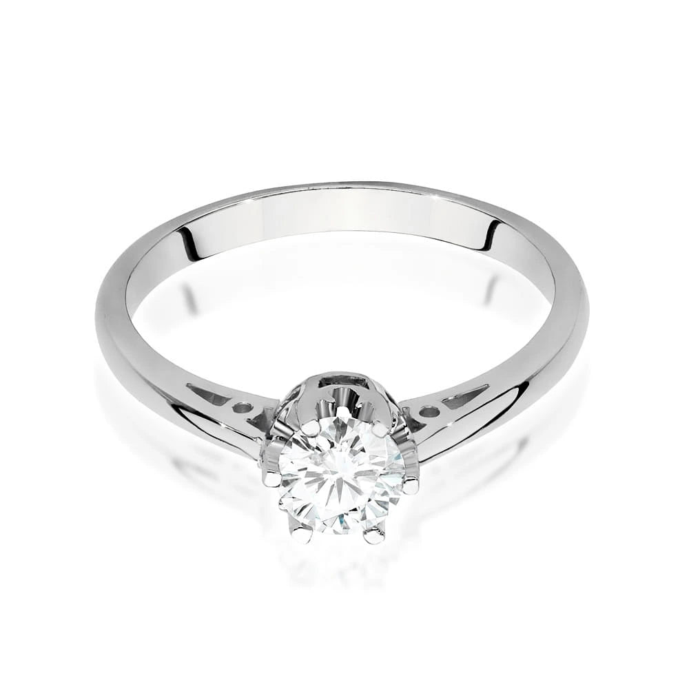 Ring aus Weißgold – Labordiamant 0,50 ct, Round/Brilliant