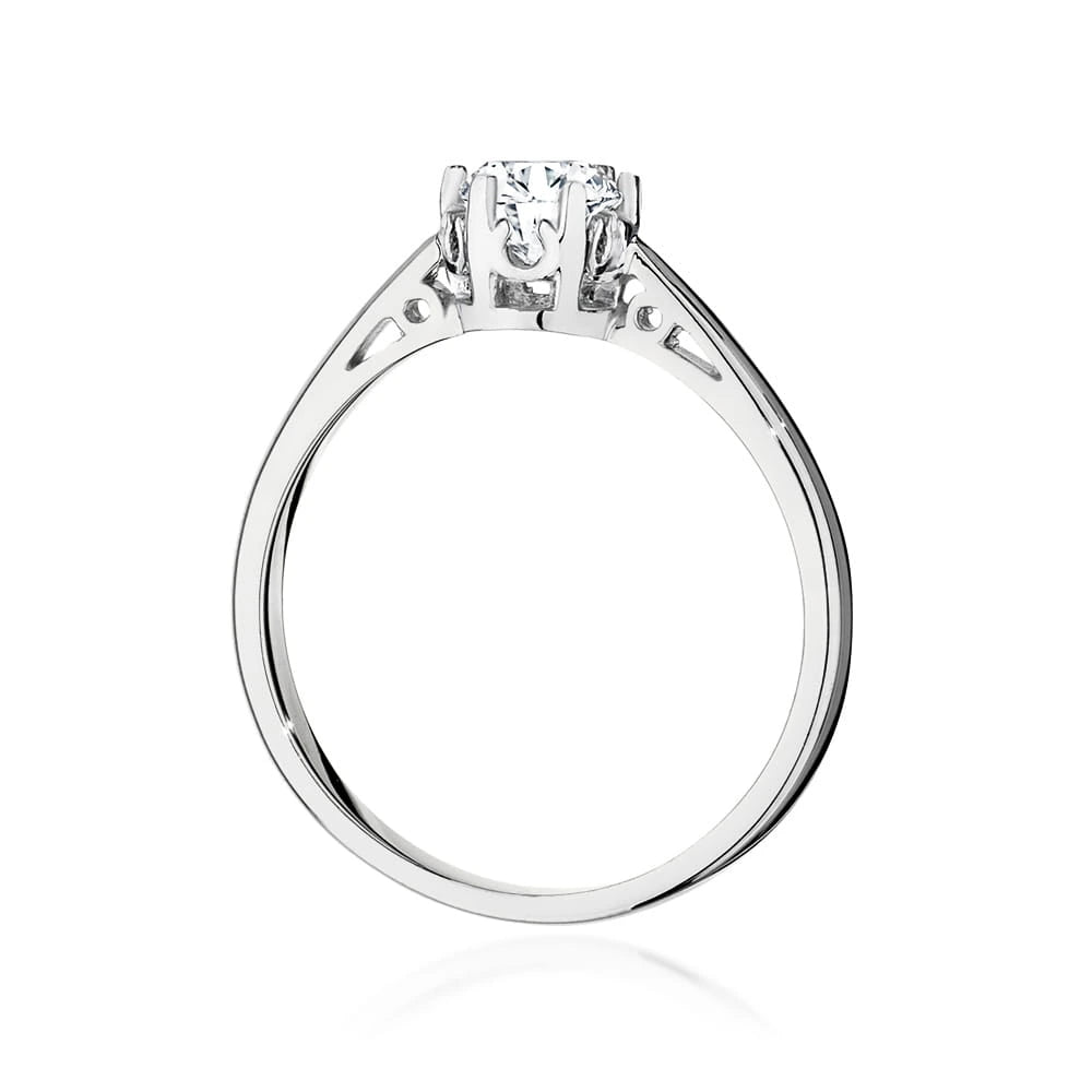 Ring aus Weißgold – Labordiamant 0,50 ct, Round/Brilliant