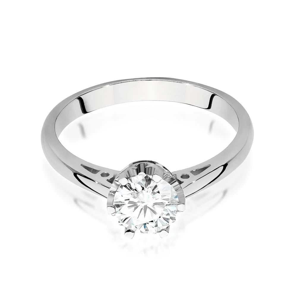 Ring aus Weißgold – Labordiamant 0,70 ct, Round/Brilliant