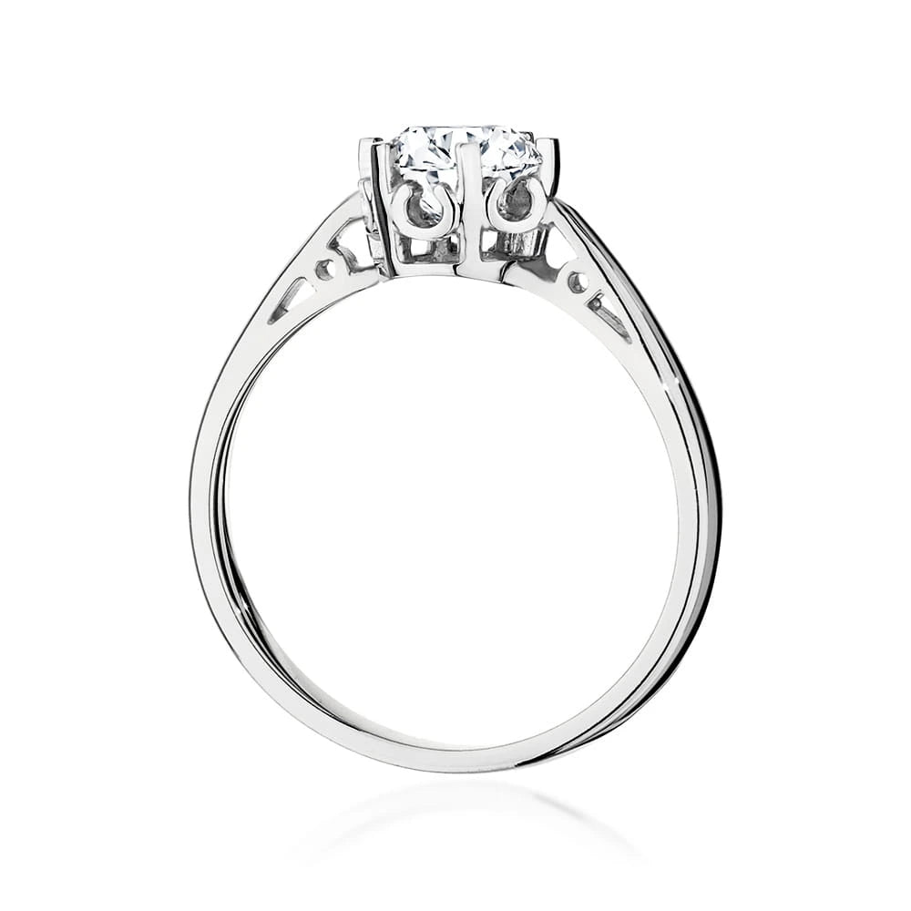 Ring aus Weißgold – Labordiamant 0,70 ct, Round/Brilliant