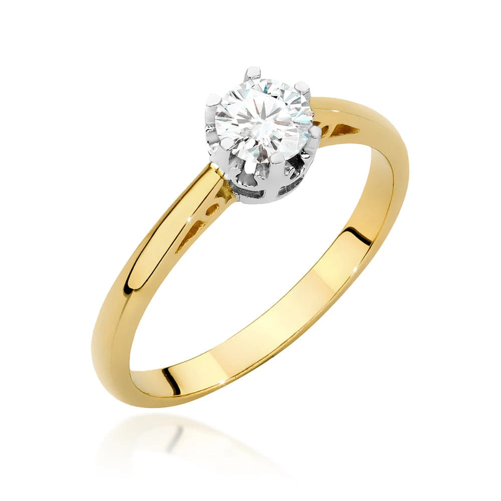 Ring aus Gelbgold – Labordiamant 0,40 ct, Round/Brilliant
