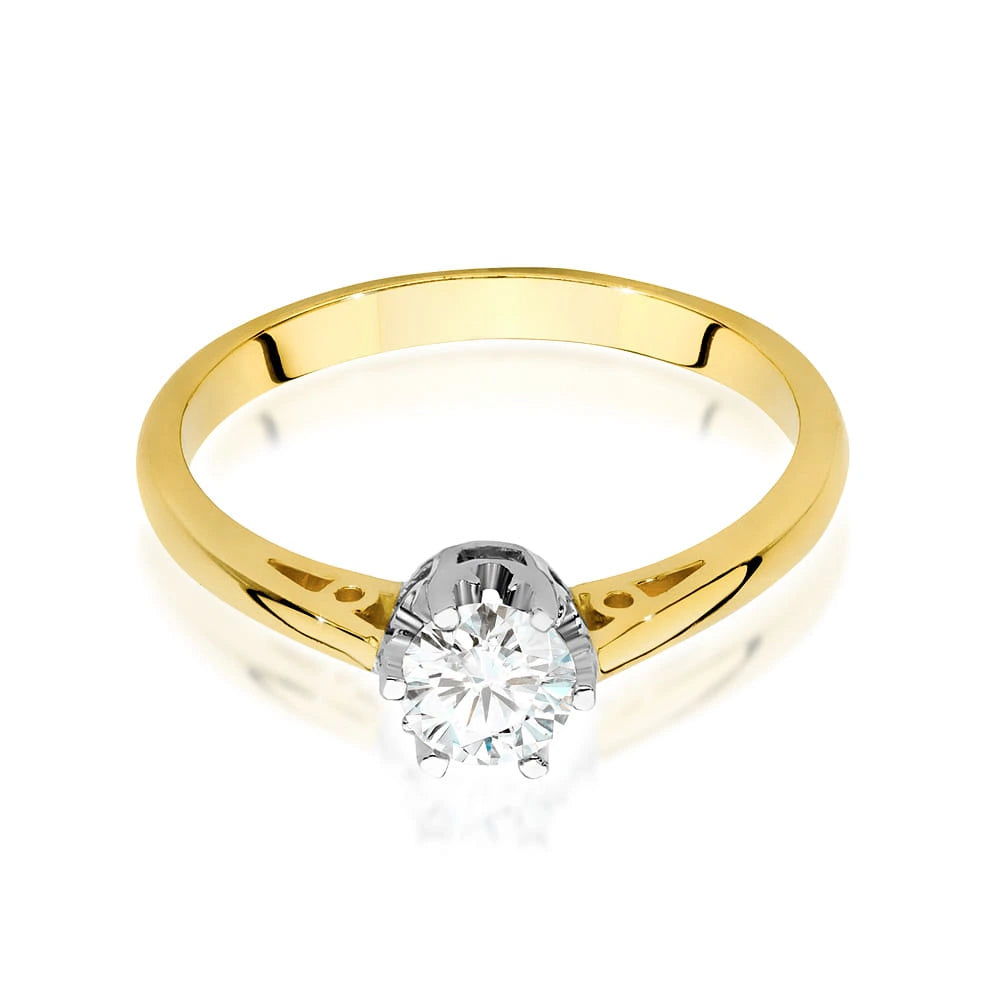 Ring aus Gelbgold – Labordiamant 0,40 ct, Round/Brilliant