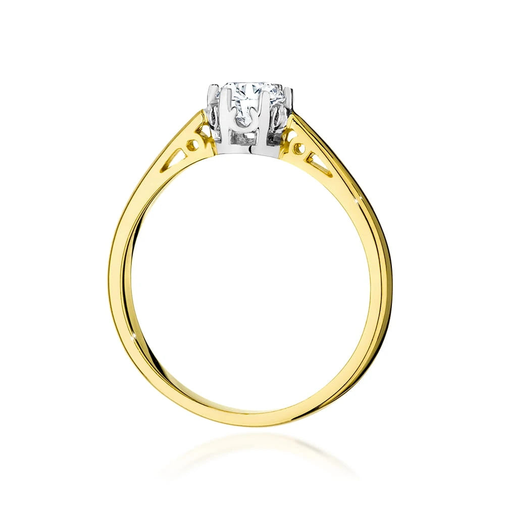 Ring aus Gelbgold – Labordiamant 0,40 ct, Round/Brilliant