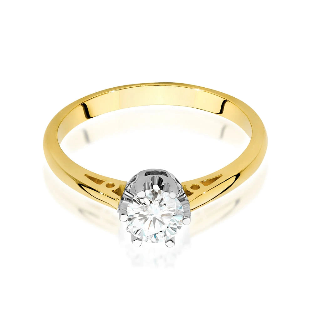 Ring aus Gelbgold – Labordiamant 0,50 ct, Round/Brilliant
