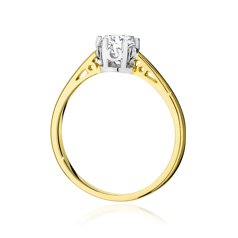Ring aus Gelbgold – Labordiamant 0,50 ct, Round/Brilliant