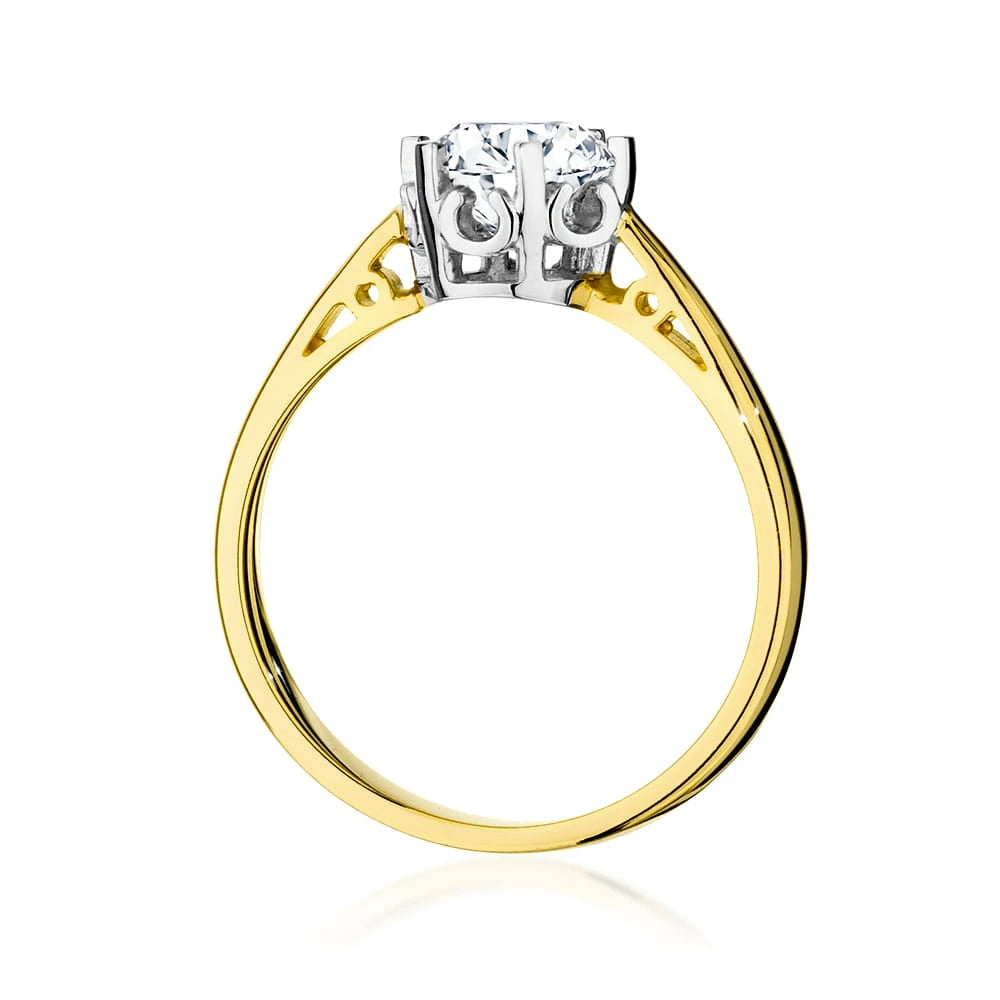 Ring aus Gelbgold – Labordiamant 1,00 ct, Round/Brilliant