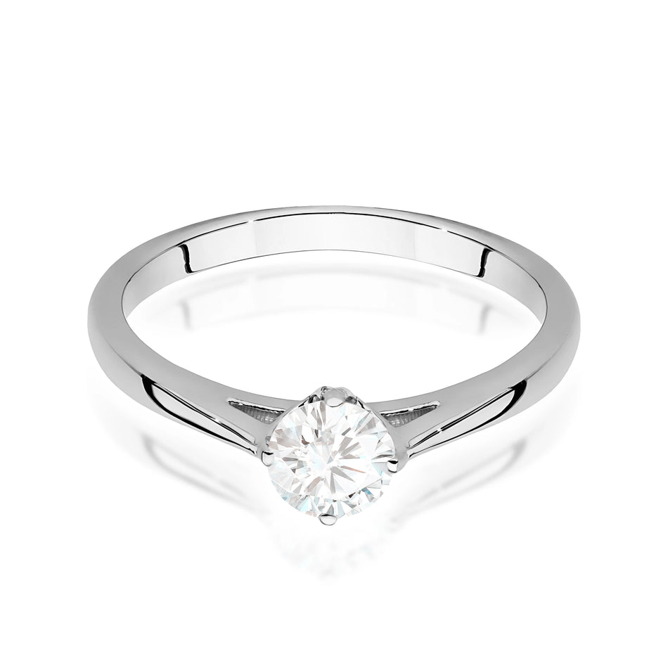 White Gold Ring with Round 0,40ct Lab-grown Diamond