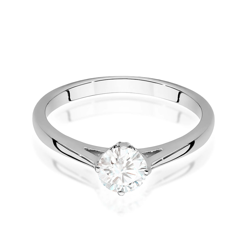 White Gold Ring with Round 0,50ct Lab-grown Diamond