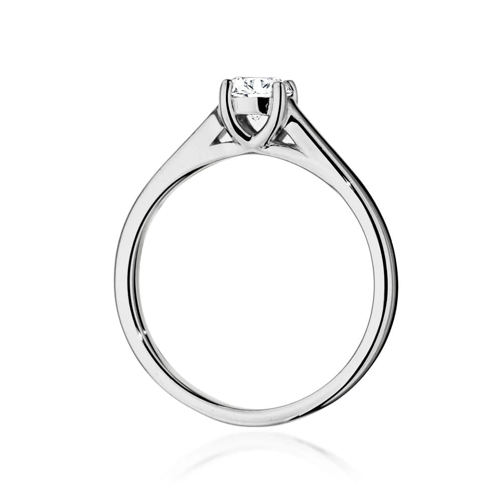 Ring aus Weißgold mit Labordiamant 0,40 ct Round/Brilliant