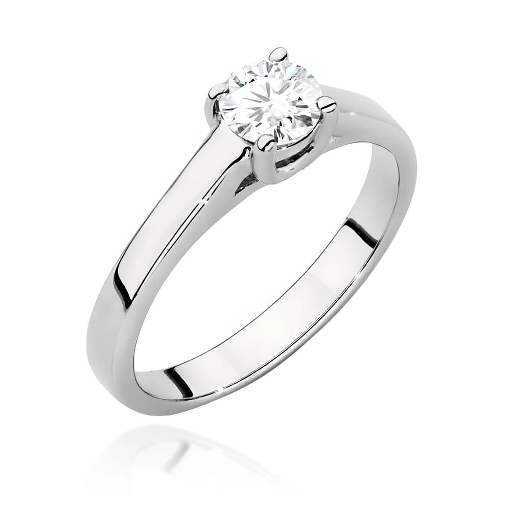 Ring aus Weißgold mit Labordiamant 0,50 ct Round/Brilliant