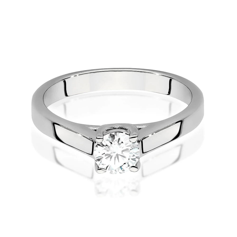 White Gold Ring with Round 0,50ct Lab-grown Diamond