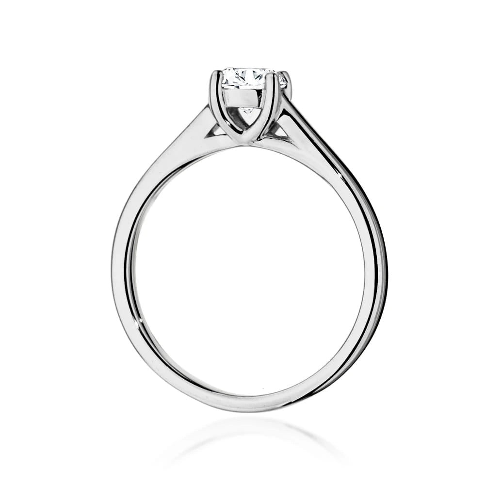Ring aus Weißgold mit Labordiamant 0,50 ct Round/Brilliant