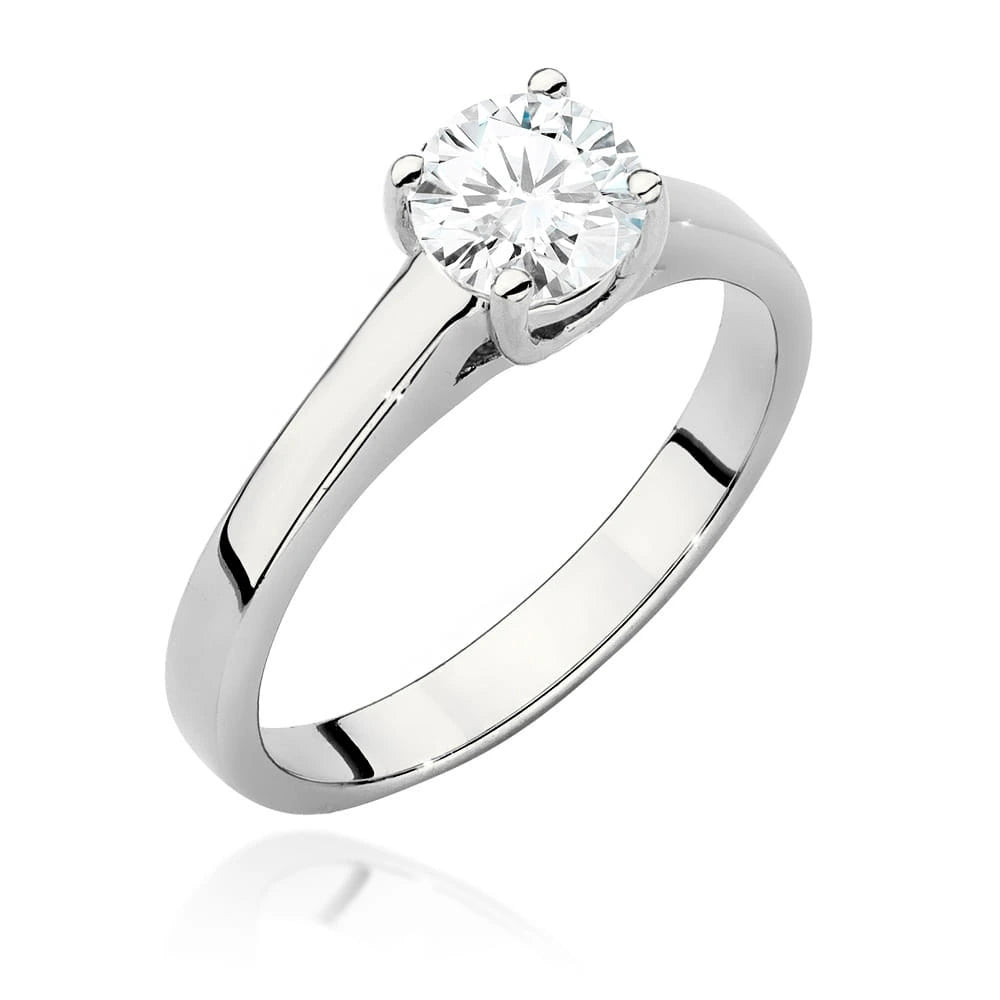 Ring aus Weißgold mit Labordiamant 0,70 ct Round/Brilliant