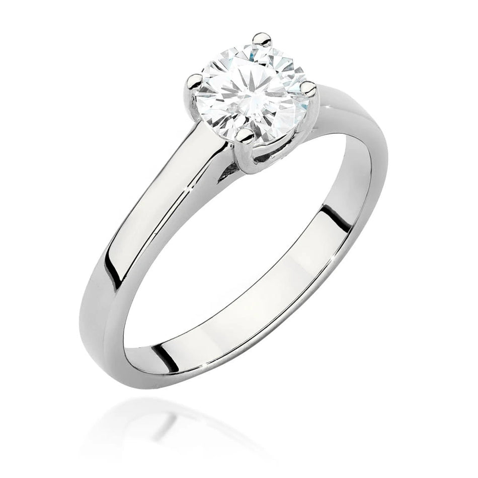 White Gold Ring with Round 0,70ct Lab-grown Diamond
