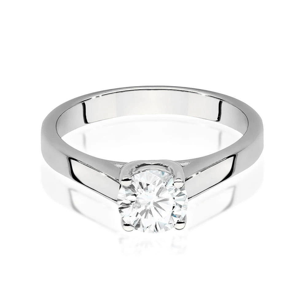 Ring aus Weißgold mit Labordiamant 0,70 ct Round/Brilliant