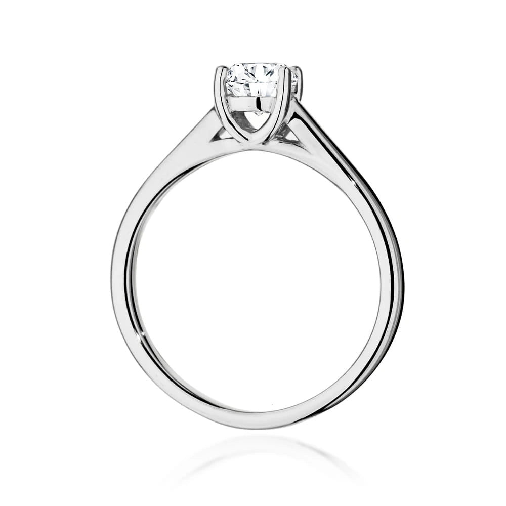 Ring aus Weißgold mit Labordiamant 0,70 ct Round/Brilliant