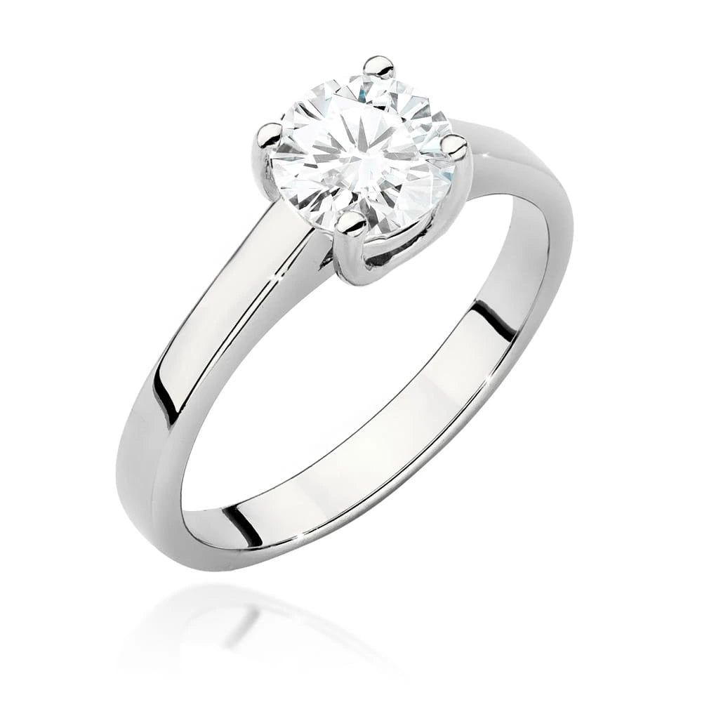 Ring aus 585er Weißgold mit 1,00 ct Round/Brilliant-Labordiamant