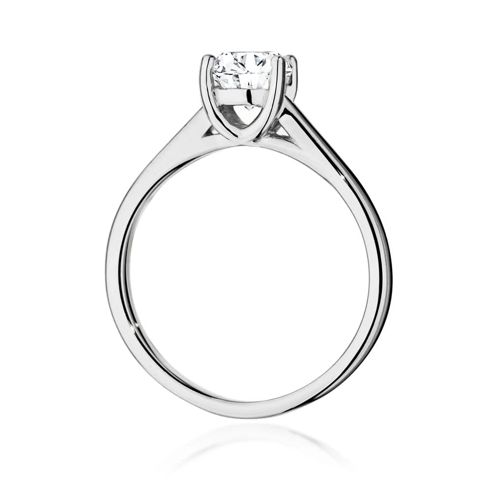 Ring aus 585er Weißgold mit 1,00 ct Round/Brilliant-Labordiamant