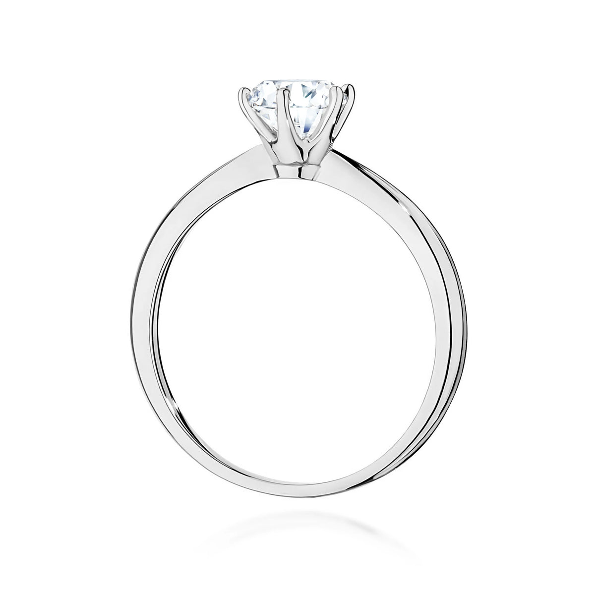 GREMARI 14K (585) White Gold engagement ring with Round 0.70 ct Lab-grown Diamond
