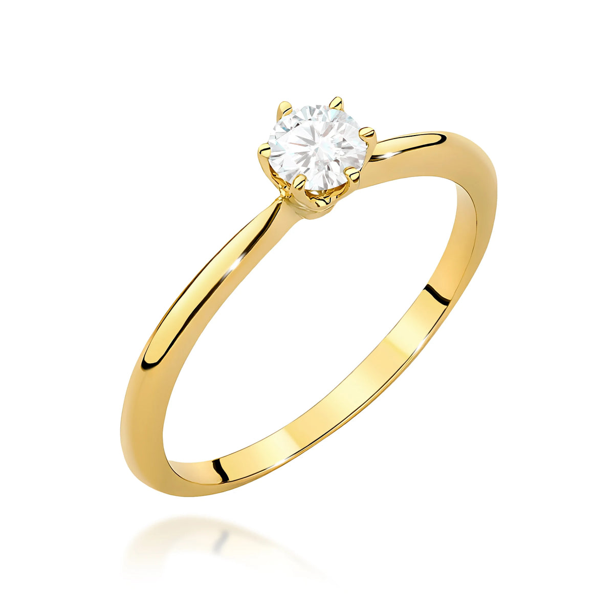 GREMARI Yellow Gold engagement ring with Round 0.40 ct Lab-grown Diamond