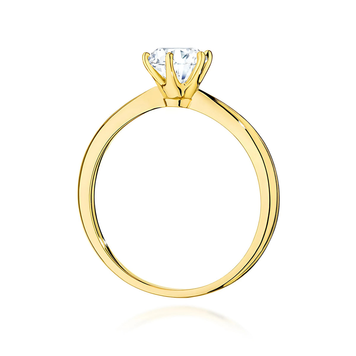 GREMARI 14K (585) Yellow Gold engagement ring with Round 0.70 ct Lab-grown Diamond