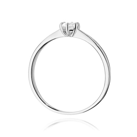 GREMARI 14K (585) White Gold engagement ring with Round 0.20 ct Lab-grown Diamond