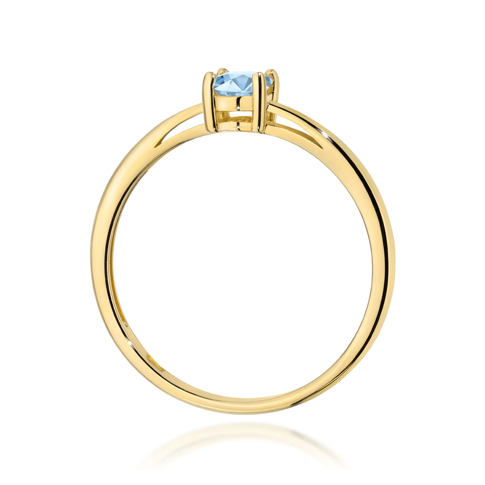 GREMARI 14K (585) Yellow Gold engagement ring with Oval 0.50 ct Lab-grown Diamond