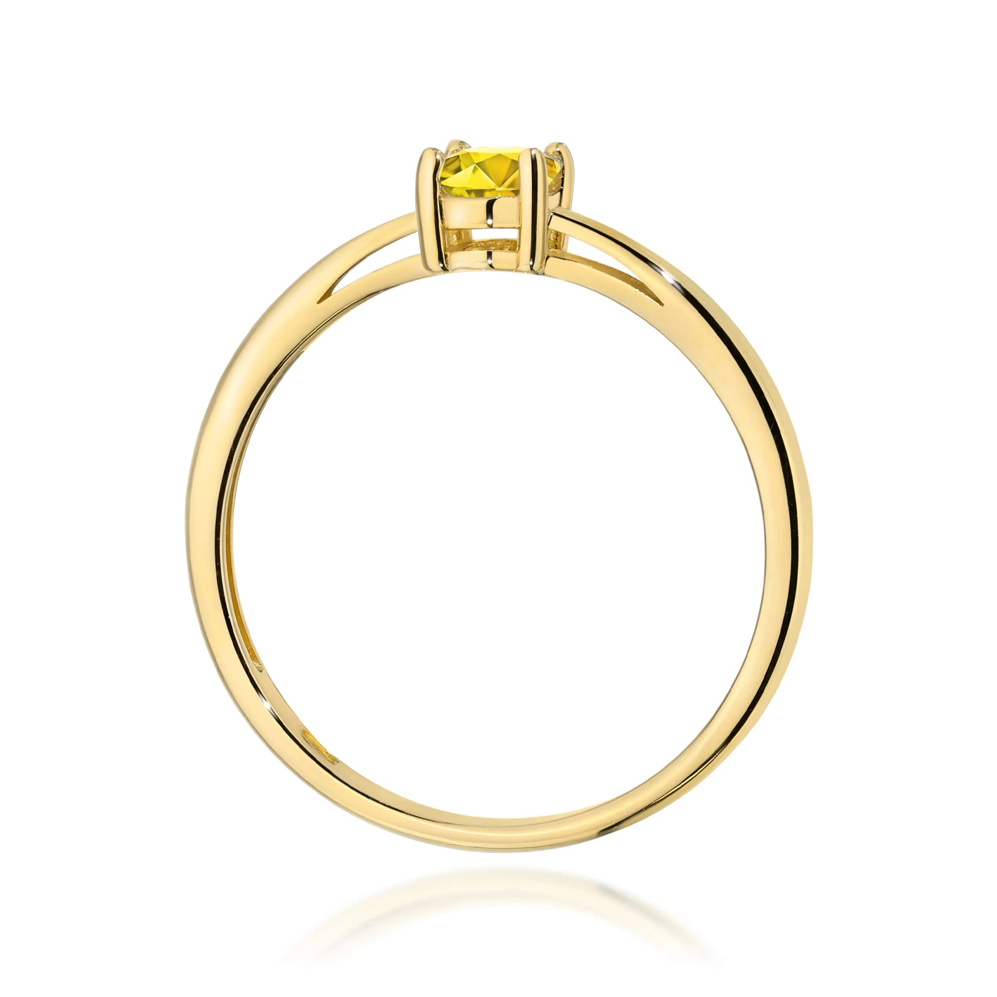 GREMARI 14K (585) Yellow Gold engagement ring with Oval 0.50 ct Lab-grown Diamond