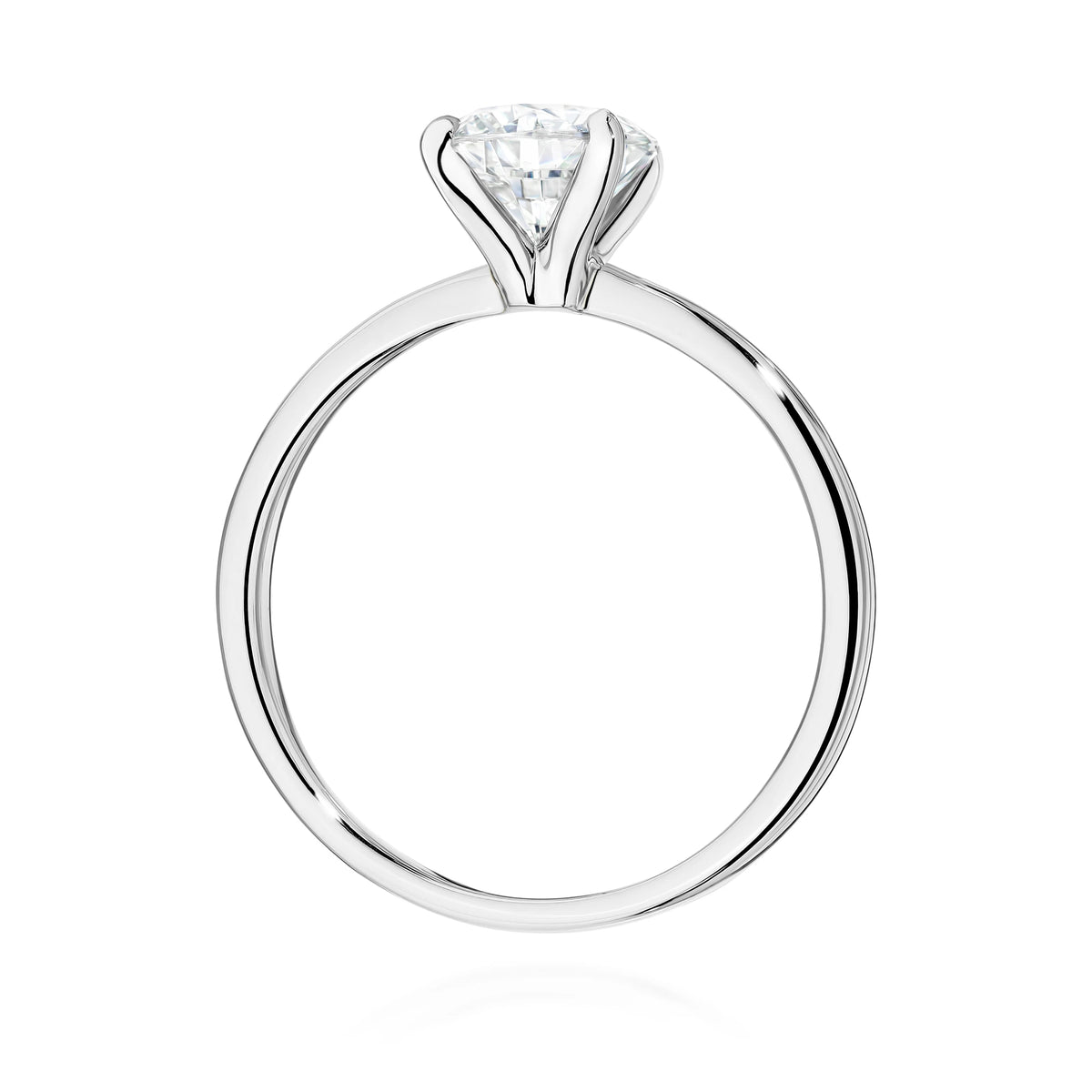 Ring aus Weißgold – Labordiamant Round/Brilliant, 1,50 ct