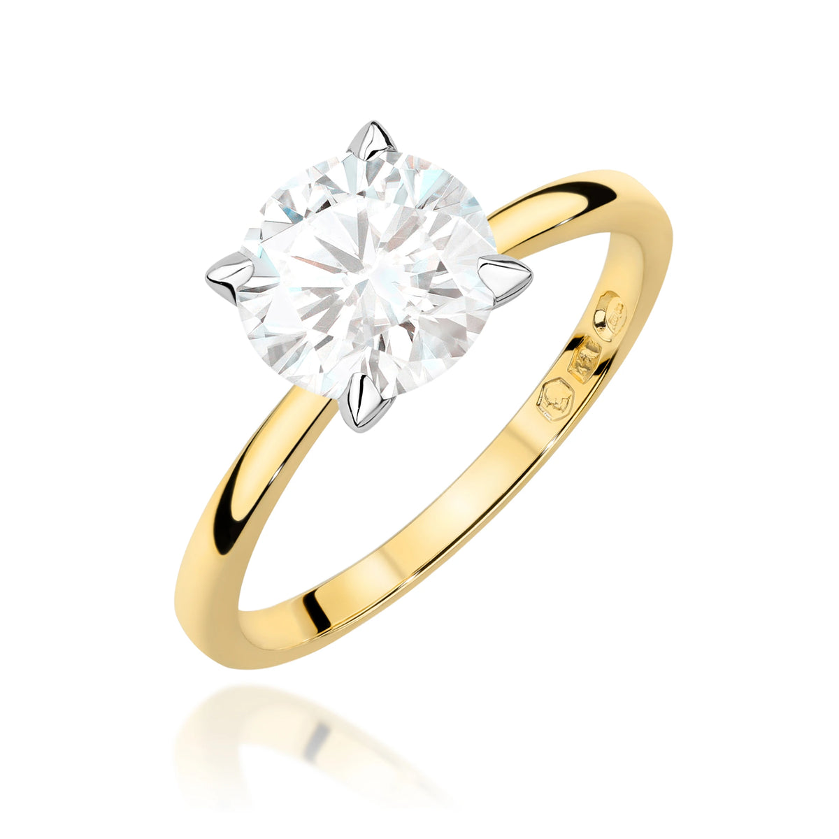 Ring aus 585er Gold mit 2,00 ct Round/Brilliant-Labordiamant