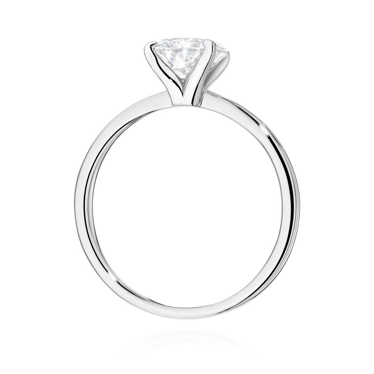 Ring aus Weißgold mit Labordiamant 1,50 ct Oval