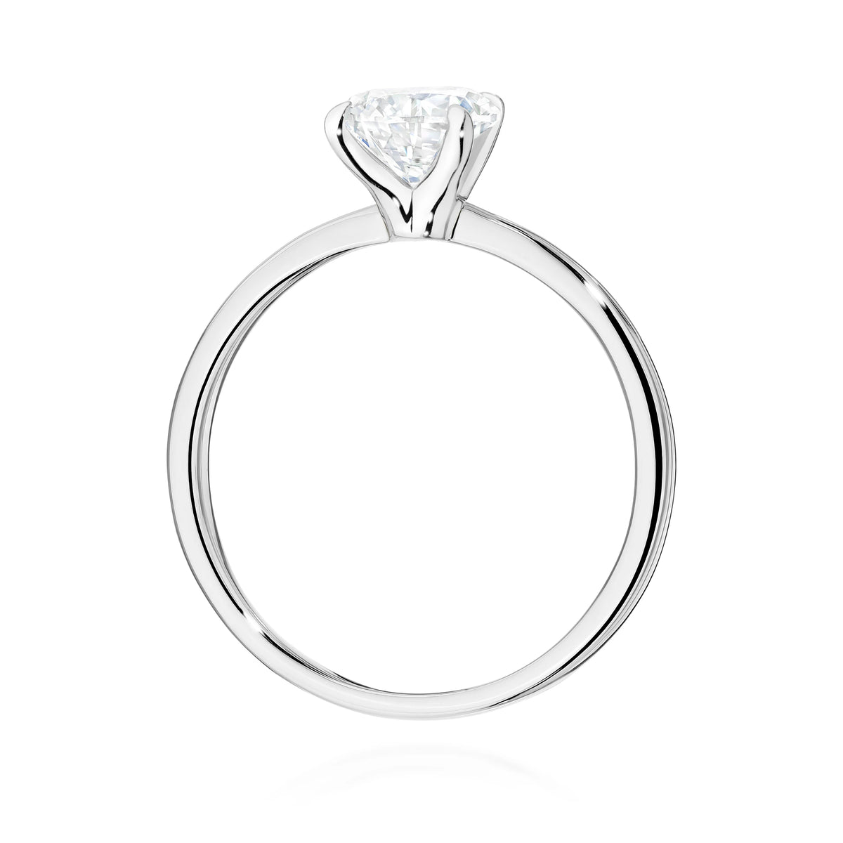 Ring aus Weißgold mit Labordiamant Pear, 1,50 ct