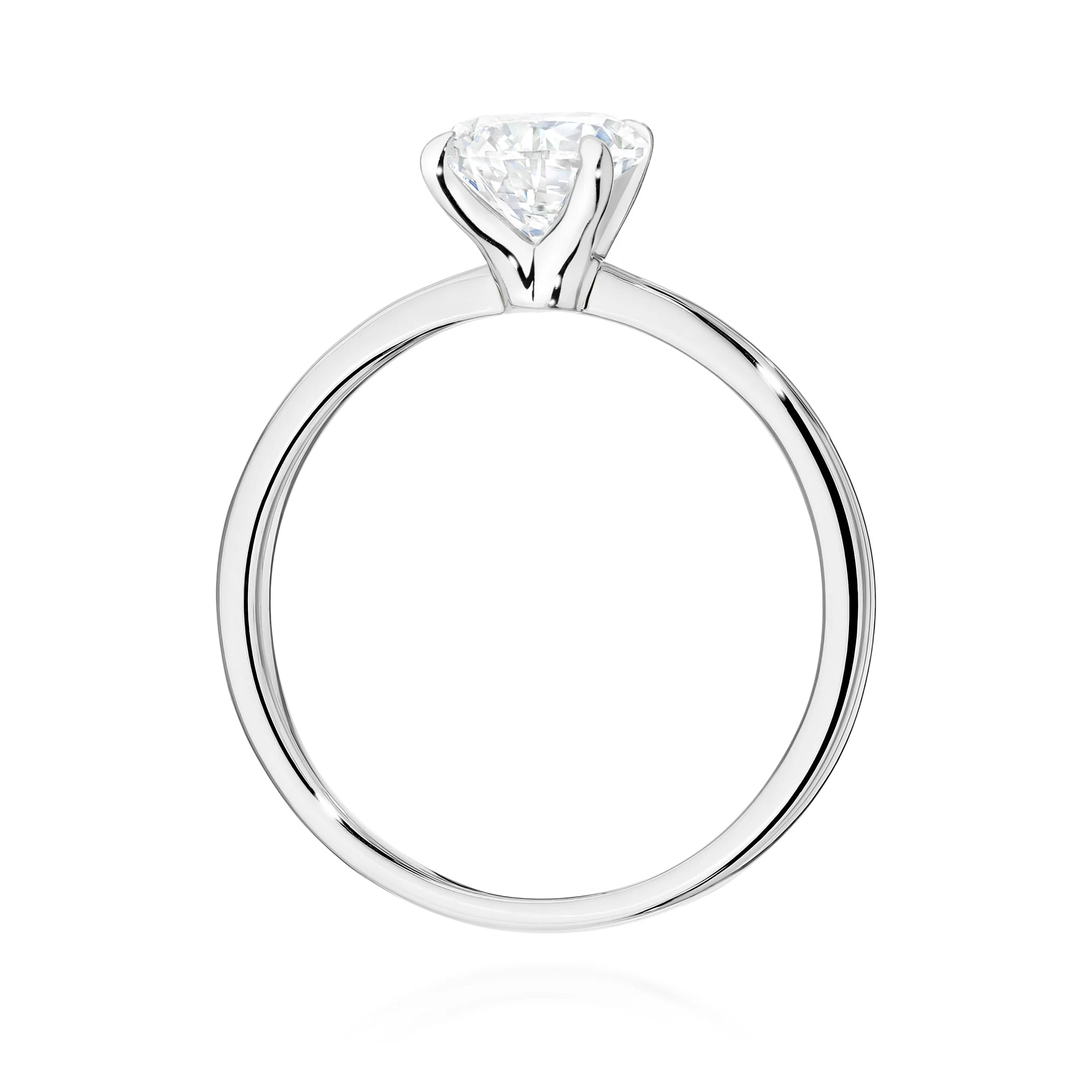 GREMARI 14K (585) White Gold engagement ring with Pear 1.00 ct Lab-grown Diamond