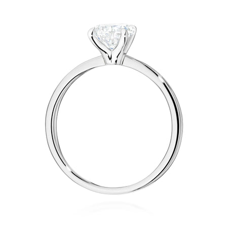 GREMARI 14K (585) White Gold engagement ring with Pear 1.00 ct Lab-grown Diamond