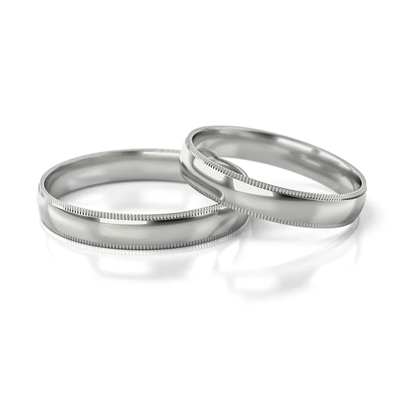 Weißgold Eheringe 4mm