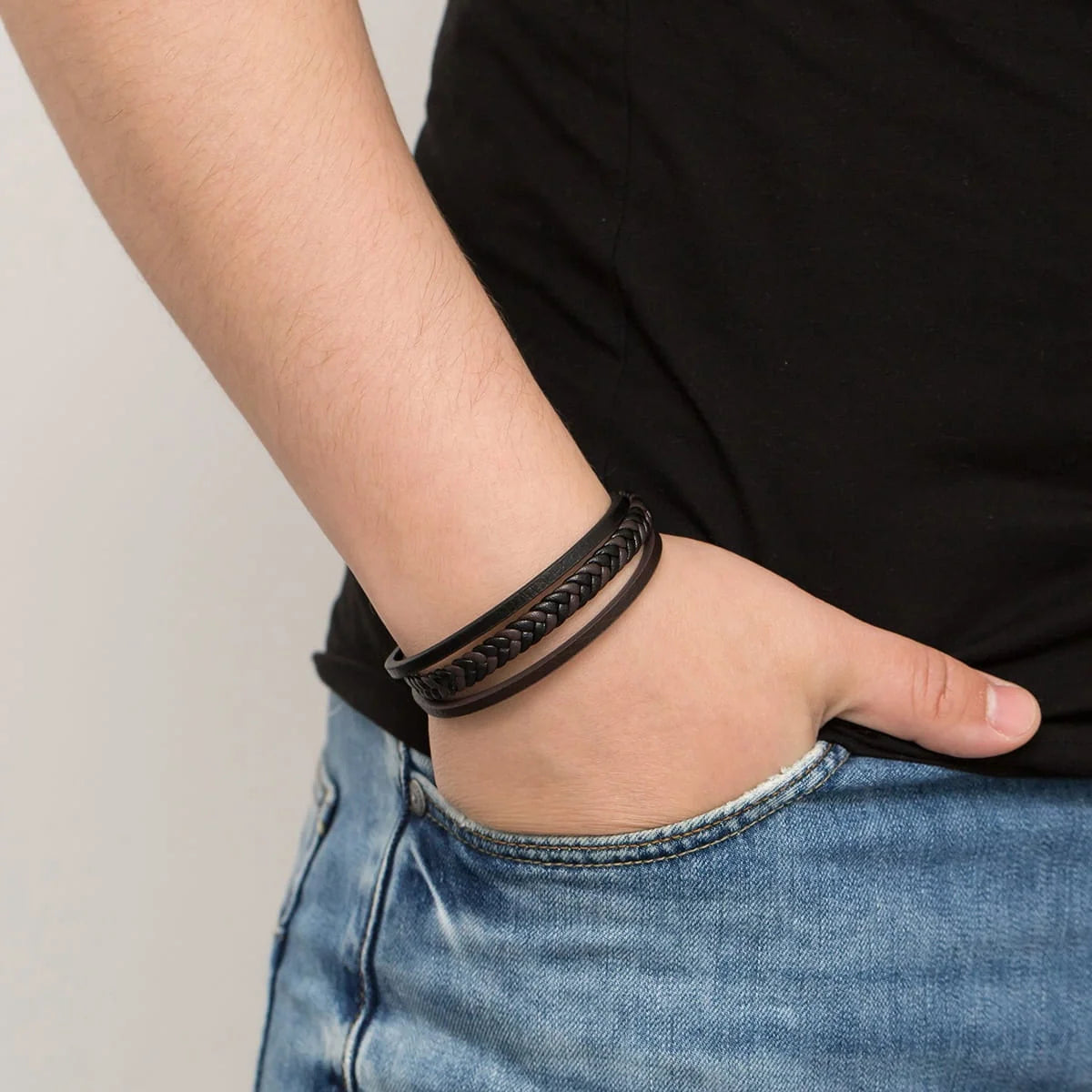 Herren-Lederarmband-bs016