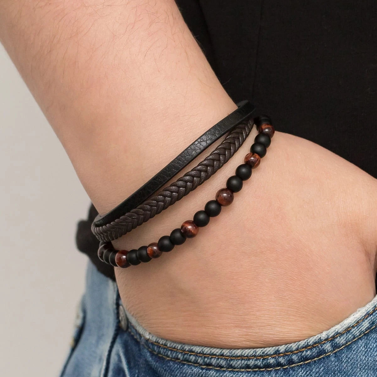 Herren-Lederarmband-bs020