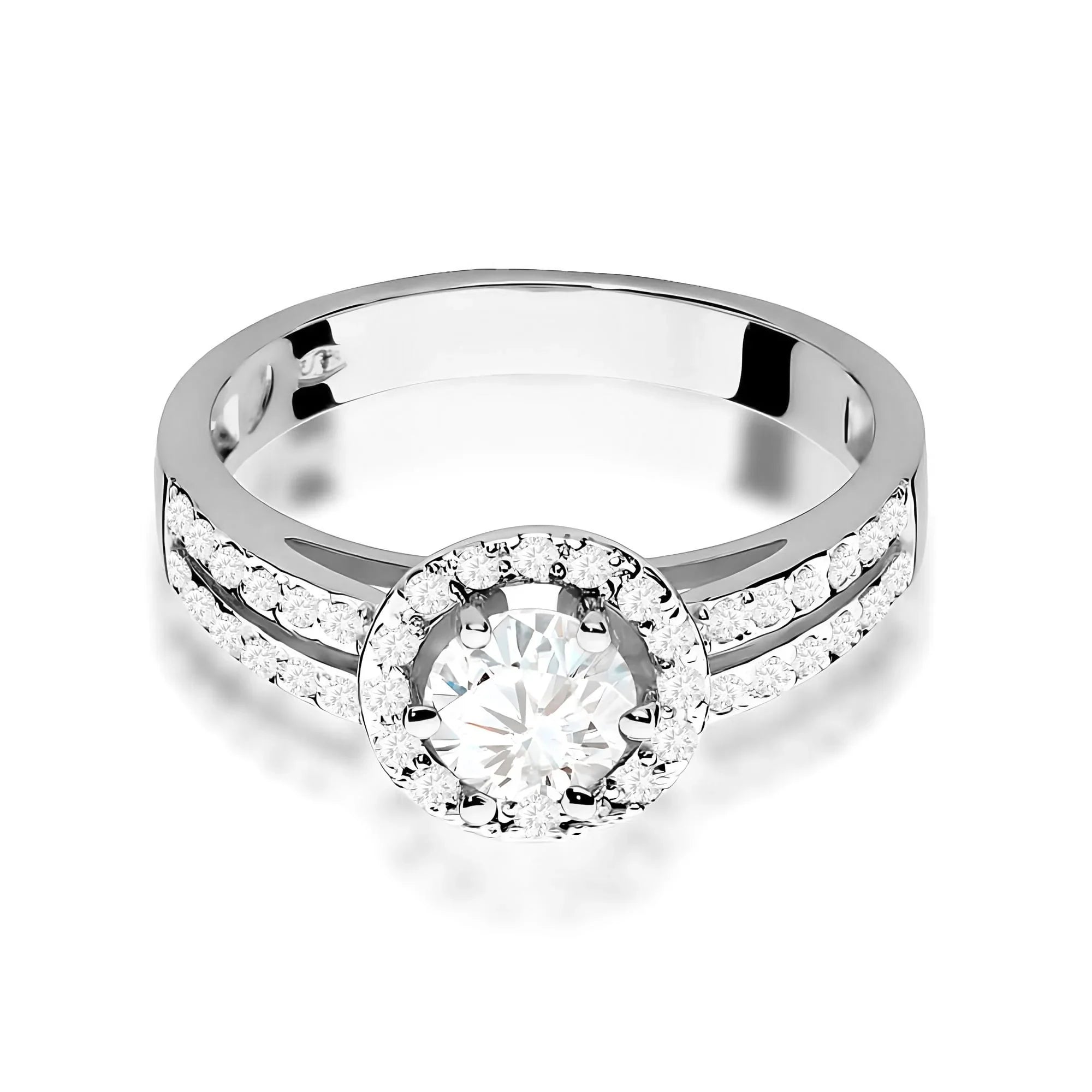 Verlobungsring mit Lab-grown Diamant in 585 Weißgold