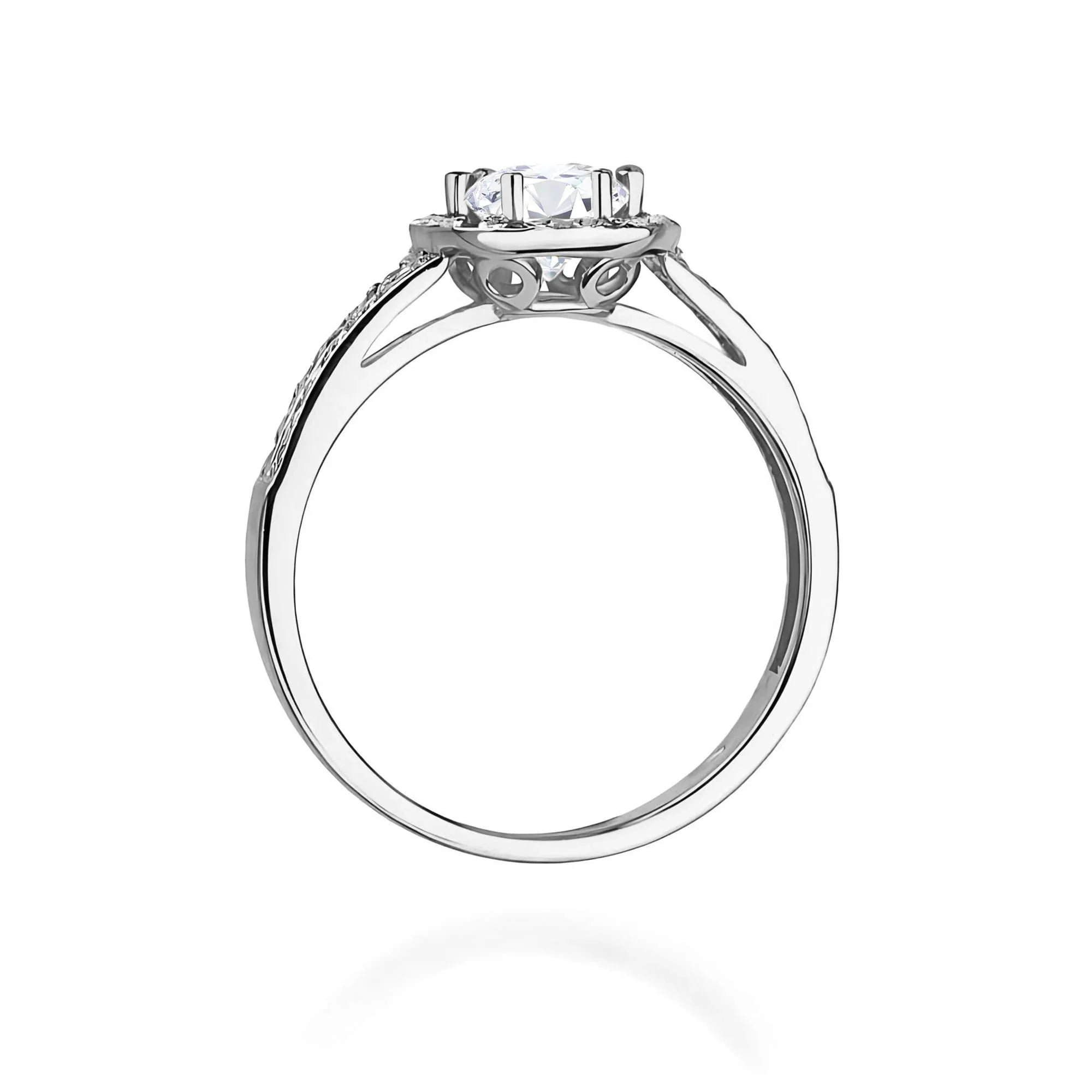 Verlobungsring mit Lab-grown Diamant in 585 Weißgold