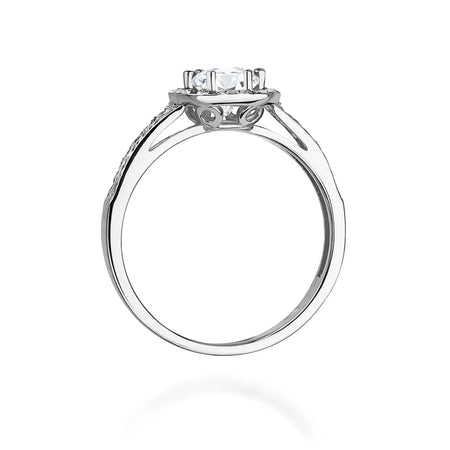 Verlobungsring mit Lab-grown Diamant in 585 Weißgold