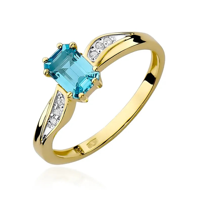 Goldring mit 0,65 ct Topas und 0,03 ct Diamanten W0094-TOB-01