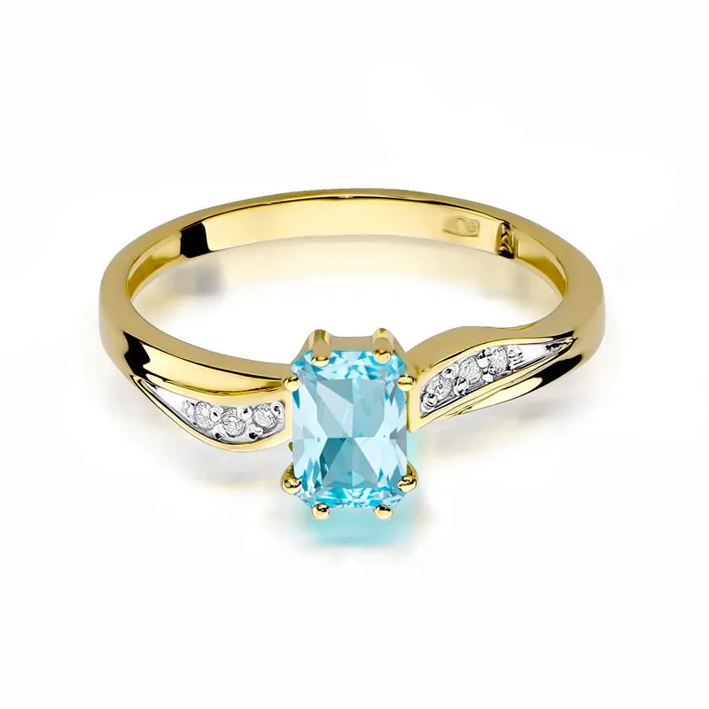 Goldring mit 0,65 ct Topas und 0,03 ct Diamanten W0094-TOB-01