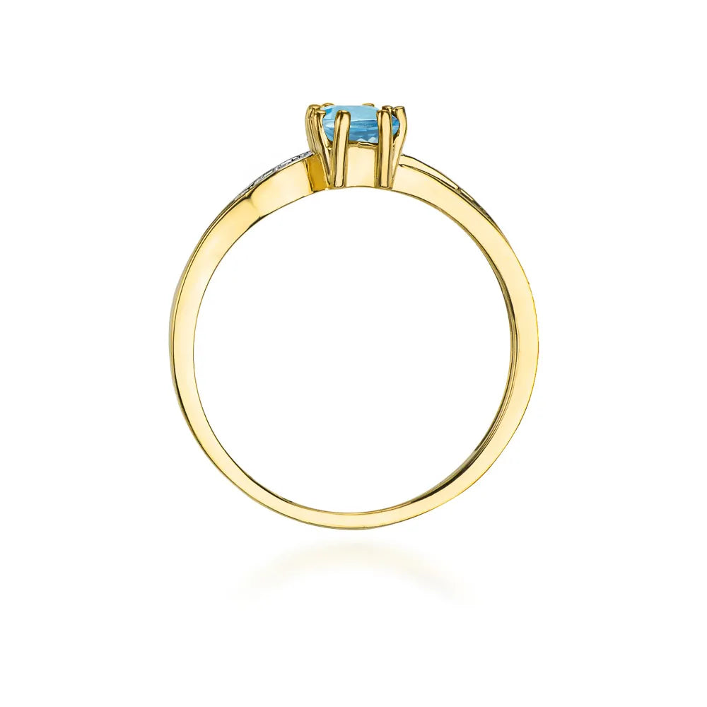 Goldring mit 0,65 ct Topas und 0,03 ct Diamanten W0094-TOB-01