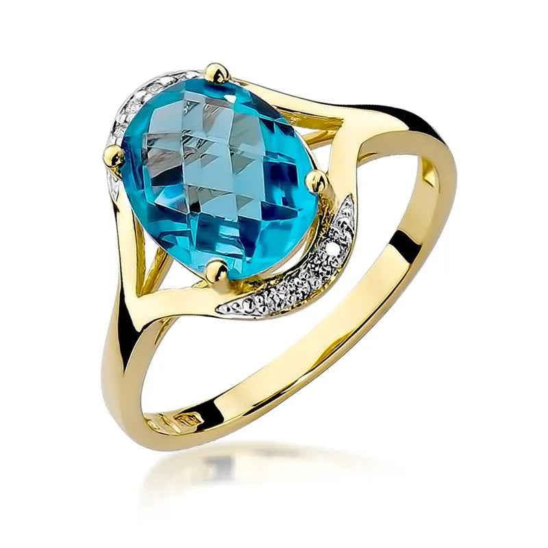 Goldring mit 3,00 ct Topas und 0,04 ct Diamanten W0150-TOB-01