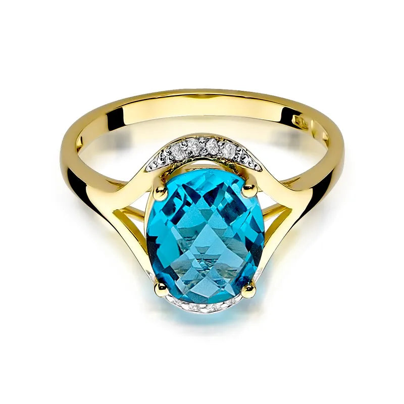 Goldring mit 3,00 ct Topas und 0,04 ct Diamanten W0150-TOB-01