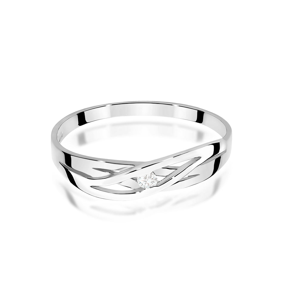 Ring aus Weißgold mit 0,04 ct Diamant