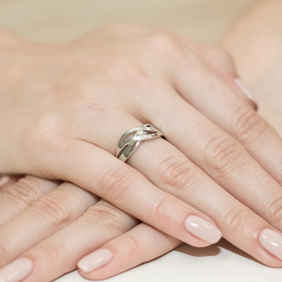 White Gold Ring with 0.10ct Diamond